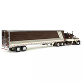 DCP / FIRST GEAR 1/64  PETERBILT 359 IN BROWN AND CREAM WITH MATCHING TRAILER *****60-1675