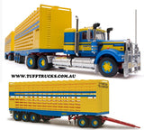 Pre Order Deposit 1/64 Scale  Highway Replicas KENWORTH W MODEL HAMPTON LIVESTOCK Triple Roadtrain