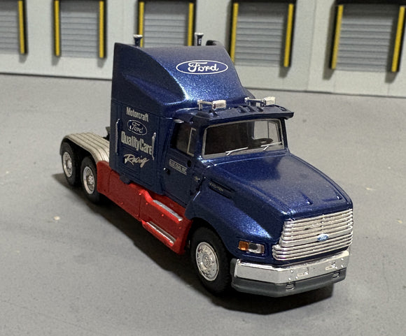 1/87 Scale Brekina Ho 1990 Ford Aeromax Ford Racing Blue And Red