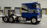 1/87 Scale Brekina Ho Ford Clt 9000 In Blue/White With Stripes Bogie Drive