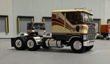 1/87 Scale Brekina Ho Ford Clt 9000 In Brown/Beige With Stripes Bogie Drive