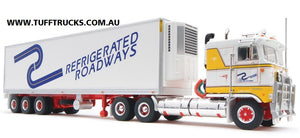 PRE ORDER DEPOSIT 1/64 HIGHWAY REPLICAS KENWORTH REFRIGERATED ROADWAYS WITH TRI AXLE TRAILER