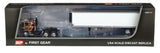 Dcp / First Gear Peterbilt 352 COE 86" Sleeper in Black and White and 40' Vintage Trailer with Reefer  60-2156