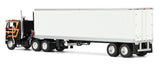 Dcp / First Gear Peterbilt 352 COE 86" Sleeper in Black and White and 40' Vintage Trailer with Reefer  60-2156