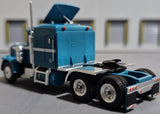 1/87 Scale Brekina Ho Peterbilt With Sleeper In Aqua And White