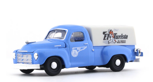 1/64 M2 EL TURISTA 1950 STUDEBAKER 2R TRUCK BLUE/WHITE NEW ON CARD