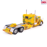 1/64 Scale IXO 1962 Peterbilt 350 IN YELLOW AND GREEN WITH FLAMES FENDERS Prime Mover