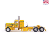 1/64 Scale IXO 1962 Peterbilt 350 IN YELLOW AND GREEN WITH FLAMES FENDERS Prime Mover