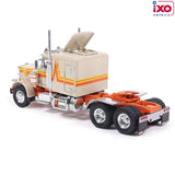 1/64 Scale Ixo Peterbilt 359 ORANGE/CREAM WITH TRI AXLE MATCHING TRAILER