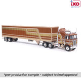 1/64 Scale IXO KENWORTH K100 AERODYNE BROWN WITH MATCHING TRAILER
