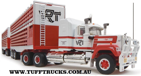 PRE ORDER DEPOSIT 1/64 SCALE  HIGHWAY REPLICAS MACK SUPERLINER VICTORIA RIVER TRANSPORT ROADTRAIN DOUBLE
