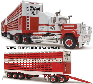 PRE ORDER DEPOSIT 1/64 SCALE  HIGHWAY REPLICAS MACK SUPERLINER VICTORIA RIVER TRANSPORT TRIPLE ROADTRAIN