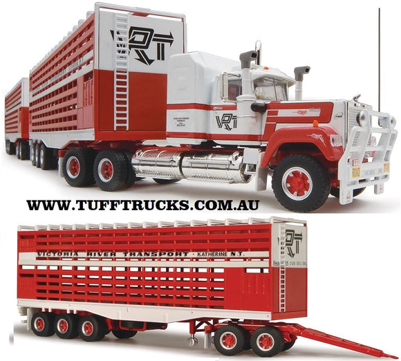 PRE ORDER DEPOSIT 1/64 SCALE  HIGHWAY REPLICAS MACK SUPERLINER VICTORIA RIVER TRANSPORT TRIPLE ROADTRAIN