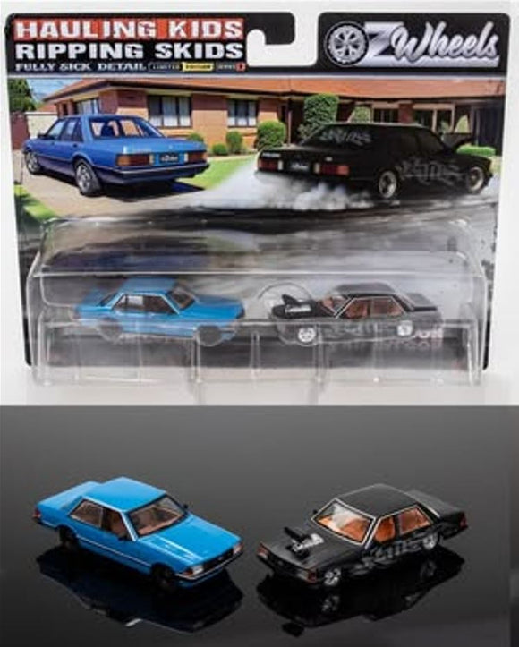 1/64 Oz Wheels Twin Set FORD`S RIPPING SKIDS New On Card