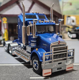 ICONIC REPLICAS 1/50 SCALE  SAR KENWORTH AERODYNE IN BLUE WITH BLUE CHASSIS SPIDERS