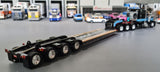 DCP / FIRST GEAR 1/64 PETERBILT 389 TRI DRIVE CAPPELLO HEAVY TRANSPORT WITH TRI AXLE LOWBOY WITH FLIP OVER AXLE TRAILER*****60-1842