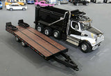 1/64 DCP / FIRST GEAR WESTERN STAR BLACK/WHITE TANDOM TIPPER AND BEAVERTAIL TRAILER