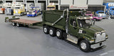 1/64 DCP / FIRST GEAR WESTERN STAR GREEN TANDOM TIPPER AND BEAVERTAIL TRAILER