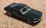 1/87 SCALE BREKINA HO 1968 FORD MUSTANG FASTBACK IN METALLIC GREEN FROM THE MOVIE BULLET