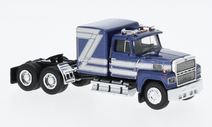 1/87 SCALE BREKINA HO FORD LTL 9000 IN BLUE WITH SILVER STRIPES BOGIE DRIVE