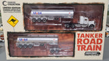 1/64 SCALE  HIGHWAY REPLICAS MOBIL MACK SUPERLINER ROADTRAIN DOUBLE