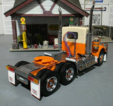 1/50 SCALE ICONIC REPLICAS KENWORTH W900 TNT FREIGHT SERVICES DAY CAB IN PEACHES AND CREAM