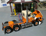 1/50 SCALE ICONIC REPLICAS KENWORTH W900 TNT FREIGHT SERVICES DAY CAB IN PEACHES AND CREAM