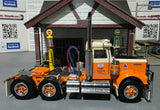 1/50 SCALE ICONIC REPLICAS KENWORTH W900 TNT FREIGHT SERVICES DAY CAB IN PEACHES AND CREAM
