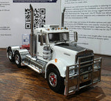 1/50 SCALE W900 KENWORTH DAY CAB WHITE ICONIC REPLICAS