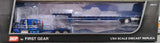 DCP/FIRST GEAR 1/64 SCALE KENWORTH W900L SRD GALAXY BLUE WITH DROP DECK TRAILER  68-1810