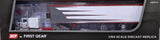 1/64 DCP / FIRST GEAR KENWORTH W900L WHITE/GREY/RED WITH DRY VAN TRAILER