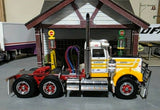 1/50 SCALE REFRIGERATED ROADWAYS W900 KENWORTH DAY CAB ICONIC REPLICAS LATEST RELEASE