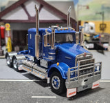 ICONIC REPLICAS 1/50 SCALE  SAR KENWORTH LOWLINE IN BLUE WITH BLUE CHASSIS SPIDERS