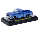 1/64 M2 1973 Chevrolet Cheyenne Super 10 IN TWO TONE BLUE New On Card
