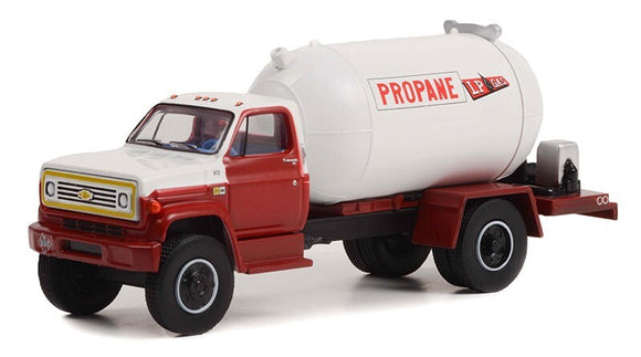 GREENLIGHT S.D 1985 CHEVROLET C-65 PROPANE TRUCK RED/WHITE NEW ON CARD
