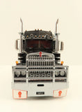 1/50 Scale Kenworth W900 Alloy Wheels AERODYNE Sleeper Black With BLACK Chassis Made By Iconic Replicas