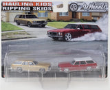 1/64 Oz Wheels 1/64 HOLDEN HJ WAGONS HAULING KIDS AND RIPPING SKIDS TWIN SET New On Card