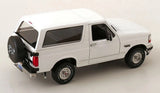 1/18 Greenlight OJ 1993 FORD BRONCO XLT IN OXFORD WHITE Artisan Collection NEW IN DISPLAY BOX