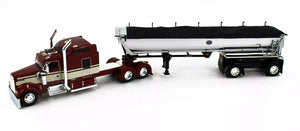 1/64 DCP / FIRST GEAR  KENWORTH W900 RED/CHROME WITH TIPPER TRAILER 60-1872