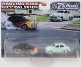 1/64 Oz Wheels 1/64 HOLDEN FX SEDANS HAULING KIDS AND RIPPING SKIDS TWIN SET New On Card