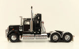 1/50 Scale Kenworth W900 Alloy Wheels AERODYNE Sleeper Black With BLACK Chassis Made By Iconic Replicas