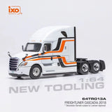 1/64 Scale IXO 2018 Freightliner Cascadia Prime Mover WHITE WITH STRIPES In Display Box