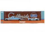1/64 M2 GULF DODGE RAMP Truck And DODGE CHALLENGER Car New In Display Box