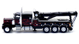 1/87 SCALE PETERBILT BLACK WITH FLAMES TRI AXLE HEAVY WRECKER TOW TRUCK