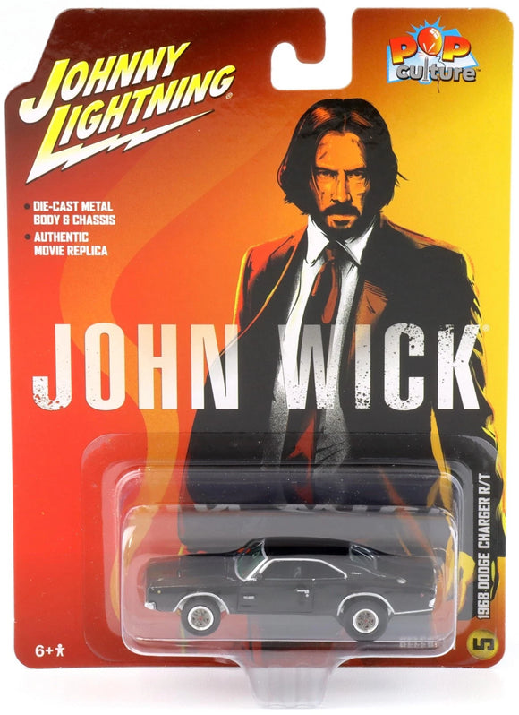 1/64 JOHNNY LIGHTNING JOHN WICK 1968 DODGE CHARGER R/T NEW ON DISPLAY CARD