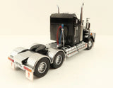 1/50 Scale Kenworth W900 Alloy Wheels AERODYNE Sleeper Black With BLACK Chassis Made By Iconic Replicas
