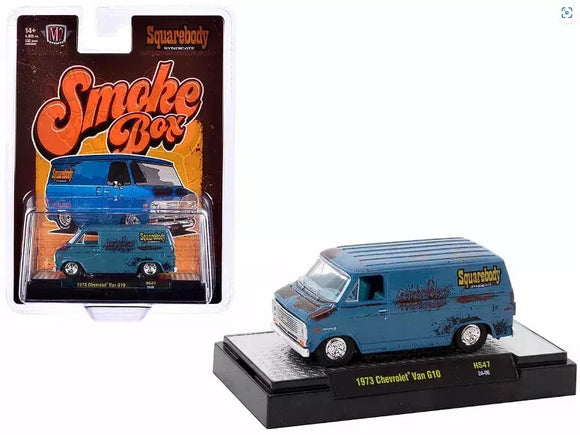 1/64 Scale M2 1973 Chev Van G10 Syndicate Square Body Smoke Box New On Card