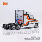 1/64 Scale IXO 2018 Freightliner Cascadia Prime Mover WHITE WITH STRIPES In Display Box