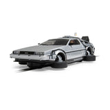 Scalextric Back To The Future Part 2 FLYING Time Machine In The Scalextric Display Case