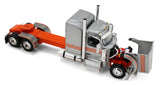 1/64 Dcp / First Gear Peterbilt 589 SILVER/ORANGE WITH PACESETTER Grain Trailer 60-2173